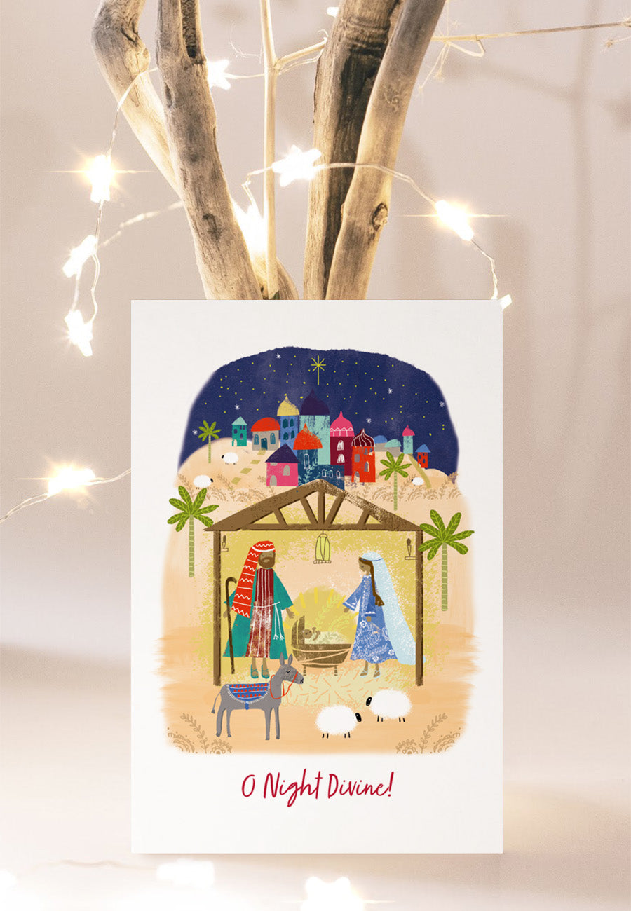 Compassion Christmas Card: O Night Divine (pack of 10) - The Christian Gift Company