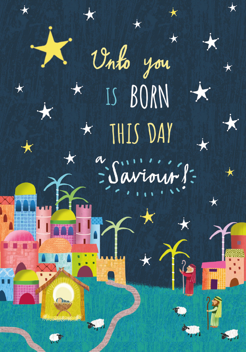 Compassion Christmas Card: A Saviour Is Born (pack of 10) - The Christian Gift Company