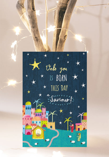 Compassion Christmas Card: A Saviour Is Born (pack of 10) - The Christian Gift Company