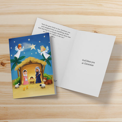 Compassion Christmas Card: Cute Nativity (pack of 10) - The Christian Gift Company