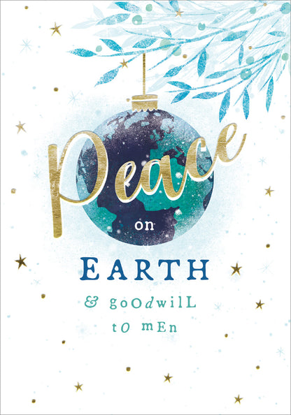 Compassion Christmas Card: Peace/Bauble (pack of 10) - The Christian Gift Company