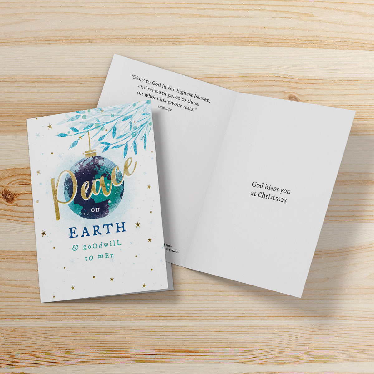 Compassion Christmas Card: Peace/Bauble (pack of 10) - The Christian Gift Company