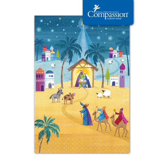 Compassion Christmas Card: Follow The Star (pack of 10) - The Christian Gift Company