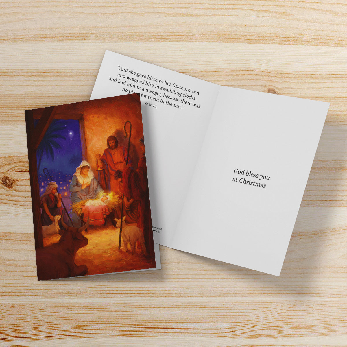 Compassion Christmas Card: Around The Manger (pack of 10) - The Christian Gift Company