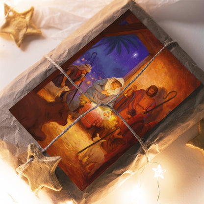 Compassion Christmas Card: Around The Manger (pack of 10) - The Christian Gift Company