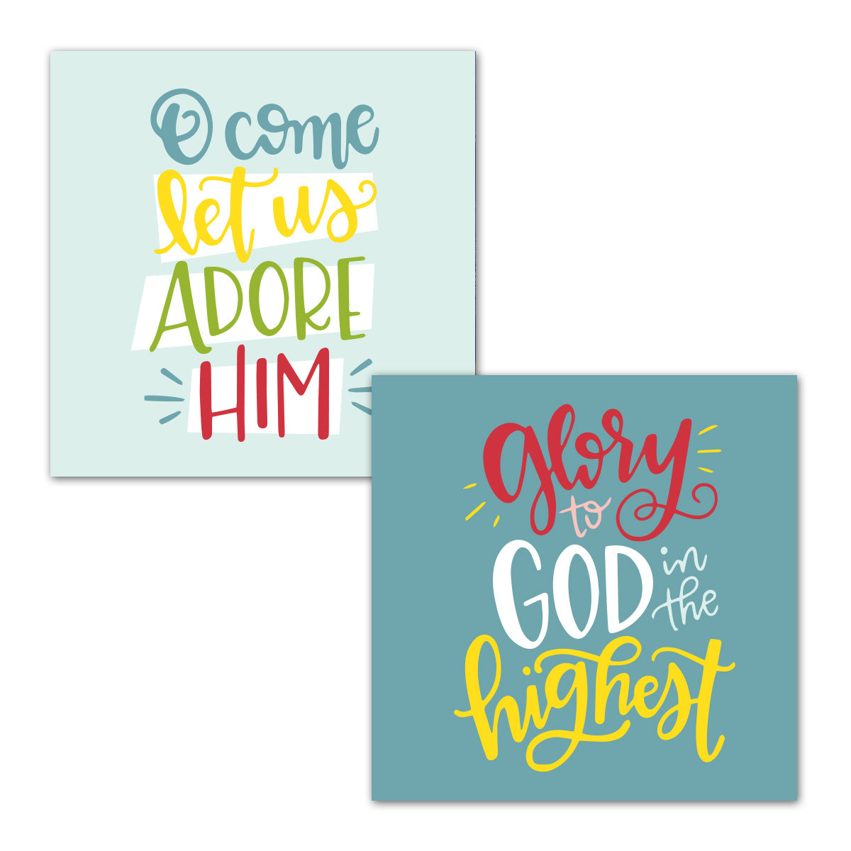 Compassion Christmas Cards: Word Art (pack of 16) - The Christian Gift Company