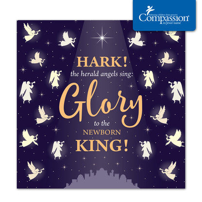 Compassion Christmas Card: Herald Angels (pack of 10)