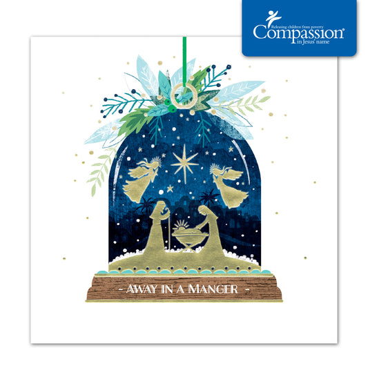 Compassion Christmas Card: Away In A Manger (pack of 10)