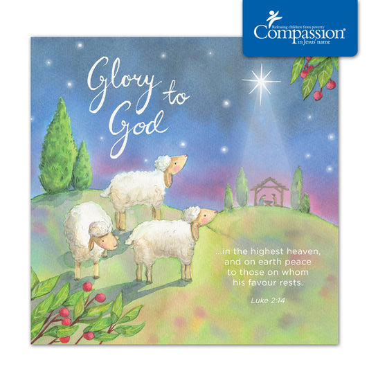 Compassion Christmas Card: Glory to God (pack of 10)