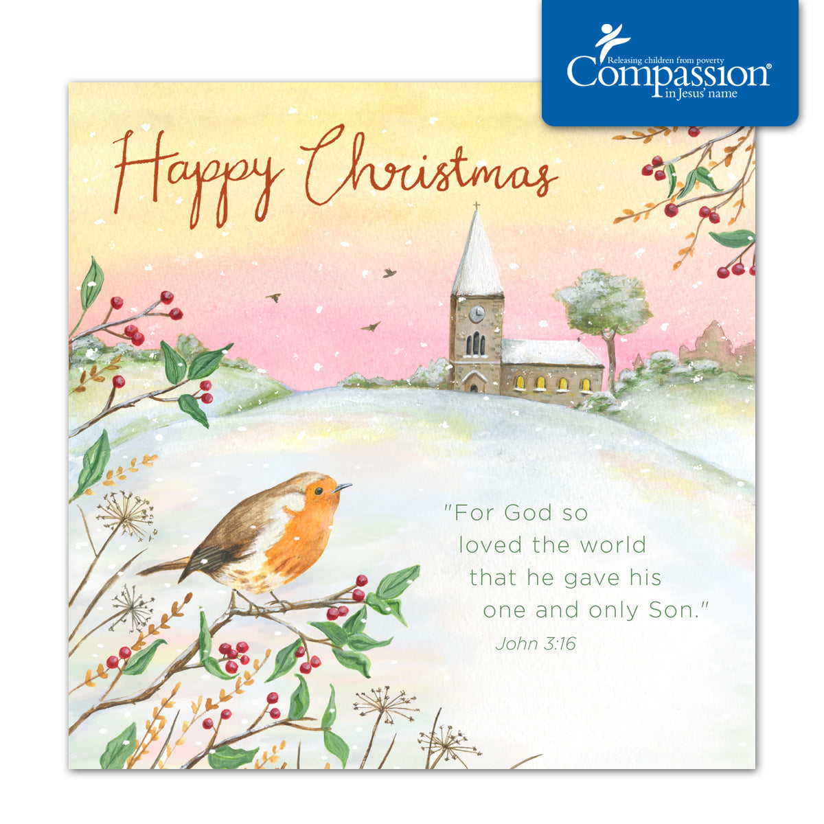 Compassion Christmas Card: God So Loved (pack of 10)
