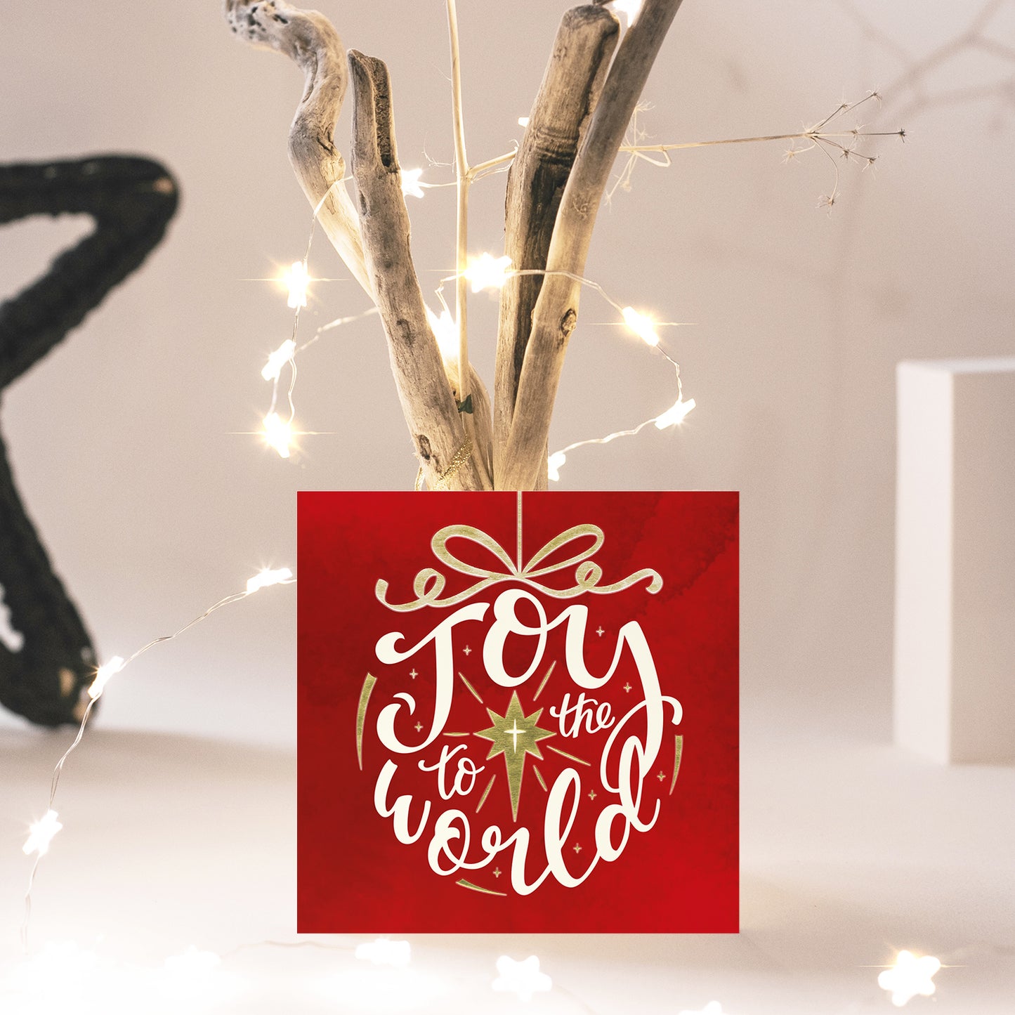 Compassion Christmas Card: Joy Bauble (pack of 10) - The Christian Gift Company