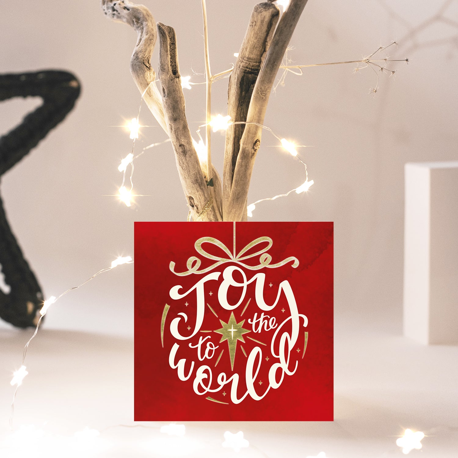 Compassion Christmas Card: Joy Bauble (pack of 10) - The Christian Gift Company