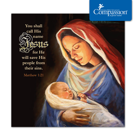 Compassion Christmas Card: Mary and Jesus (pack of 10)