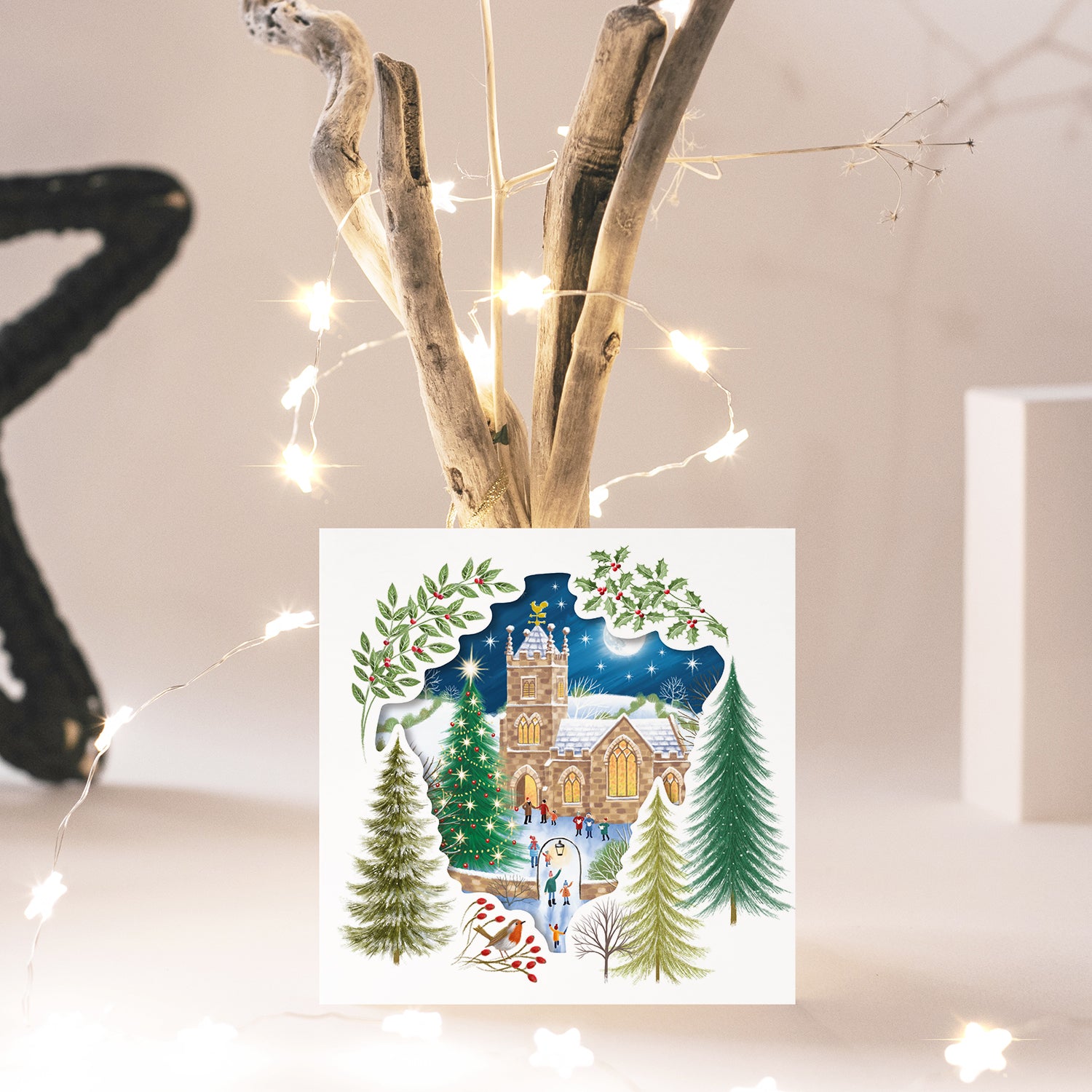 Compassion Christmas Card: Carol Service (pack of 10) - The Christian Gift Company