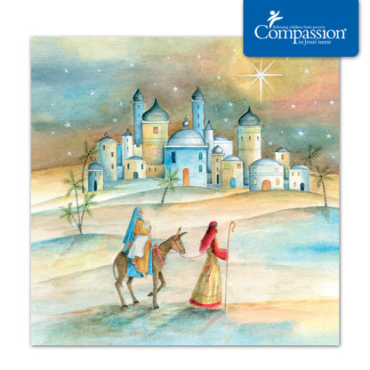 Compassion Christmas Card: Up to Bethlehem (pack of 10)