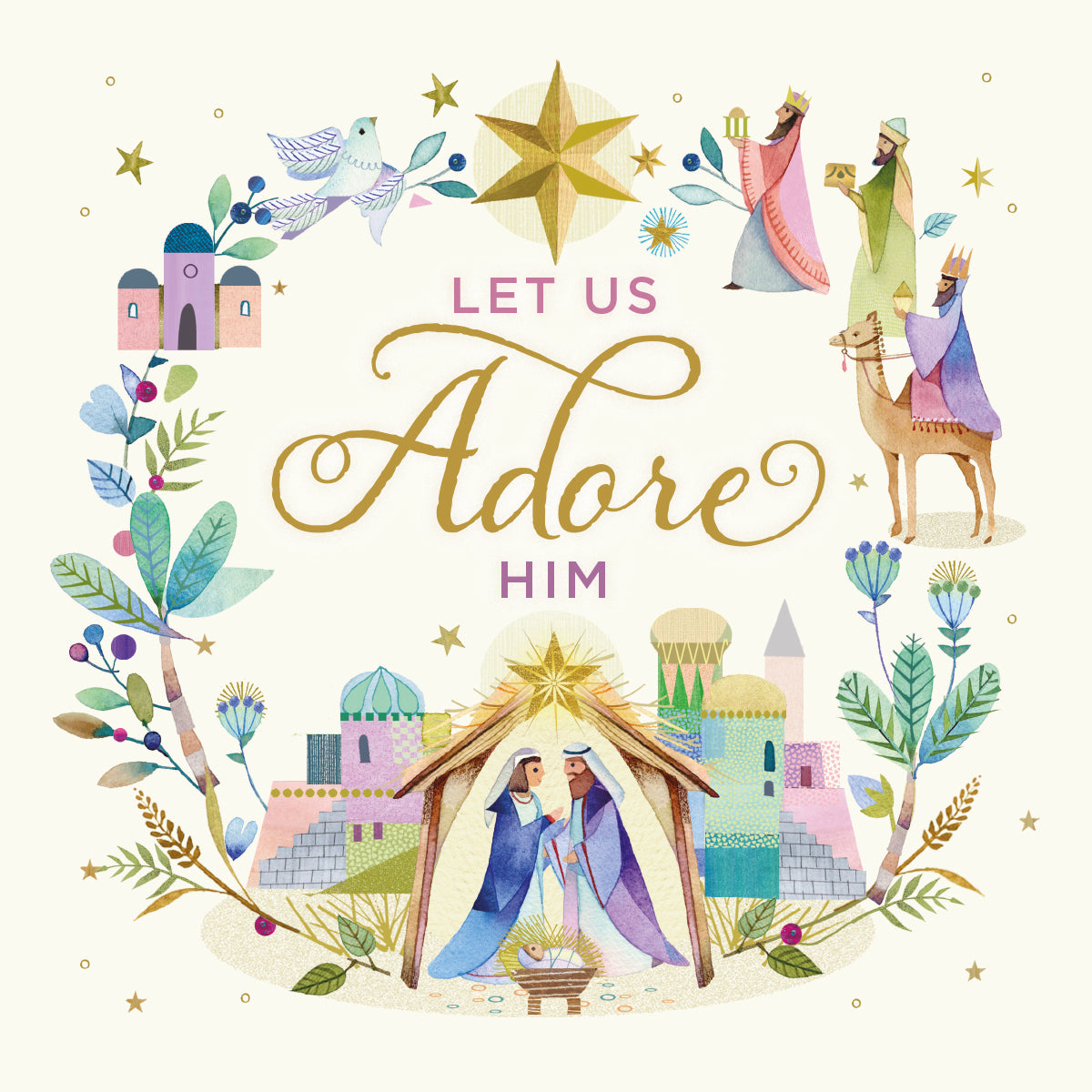 Compassion Christmas Card: Let Us Adore Him (pack of 10)