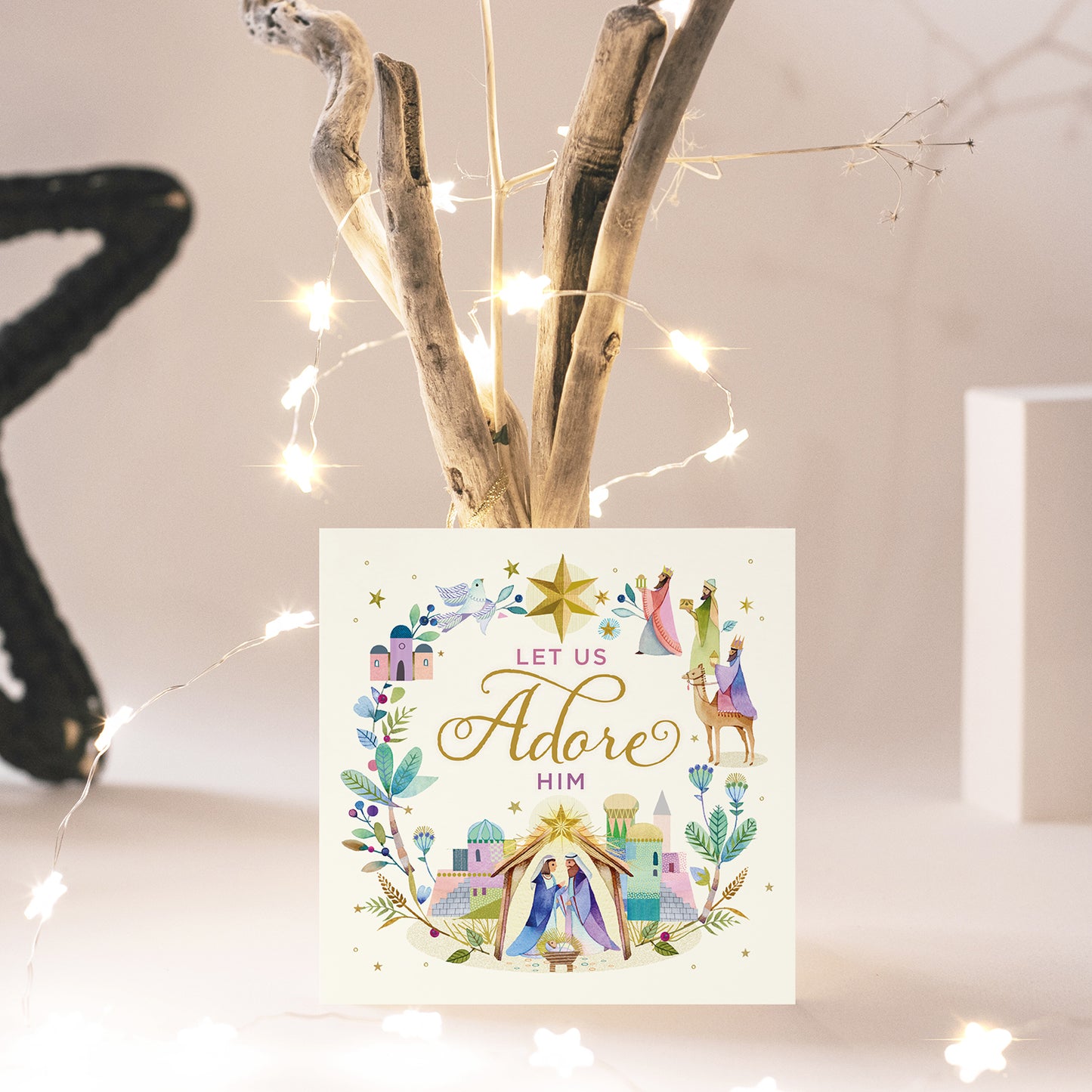 Compassion Christmas Card: Let Us Adore Him (pack of 10)