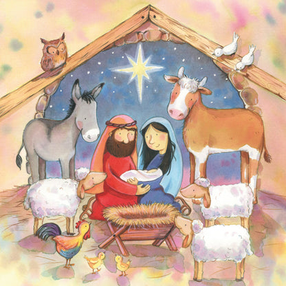 Compassion Christmas Card: In the Stable (pack of 10) - The Christian Gift Company