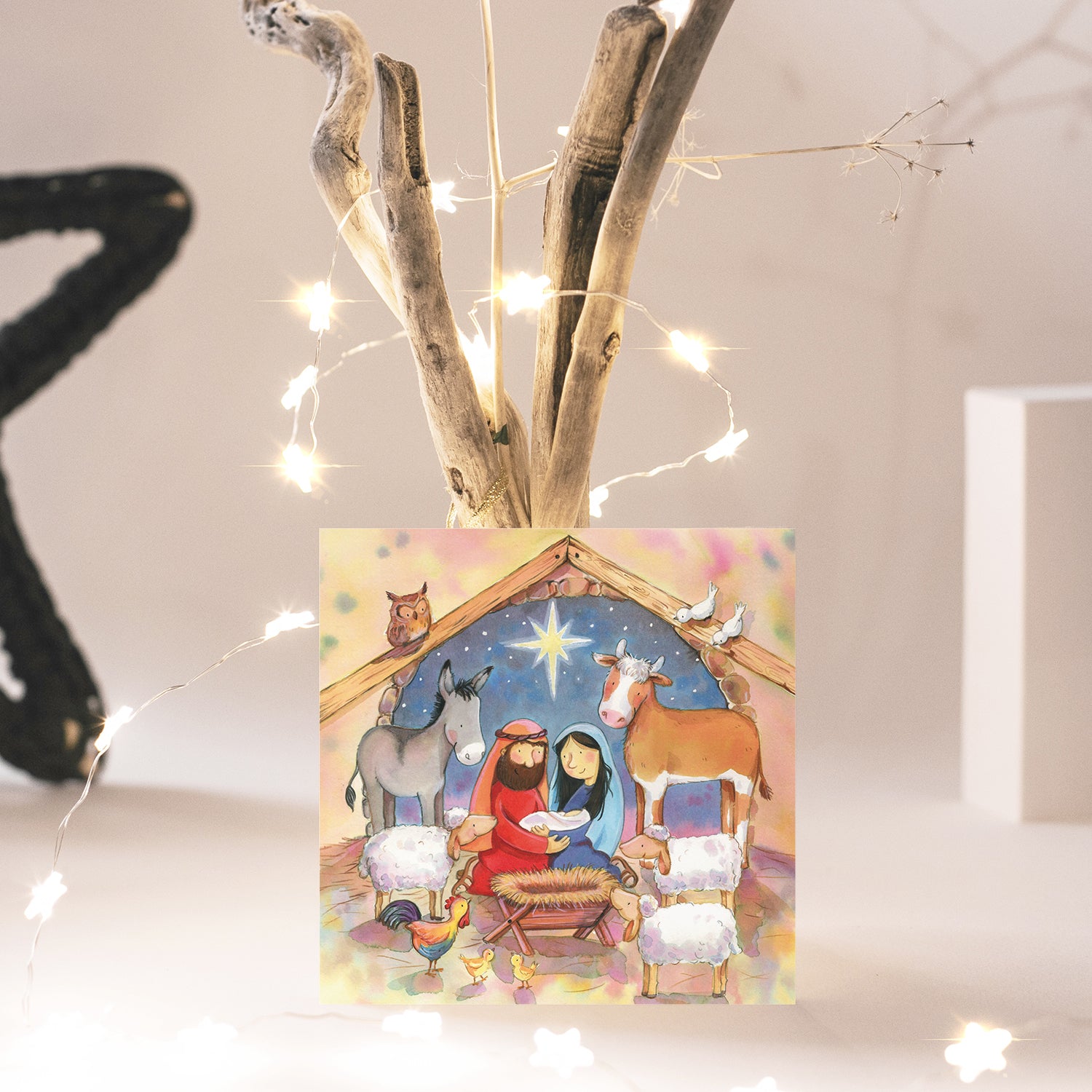 Compassion Christmas Card: In the Stable (pack of 10) - The Christian Gift Company