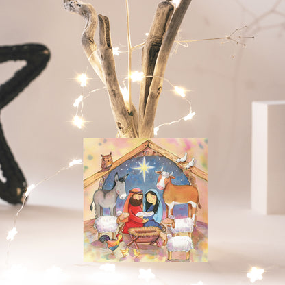 Compassion Christmas Card: In the Stable (pack of 10) - The Christian Gift Company