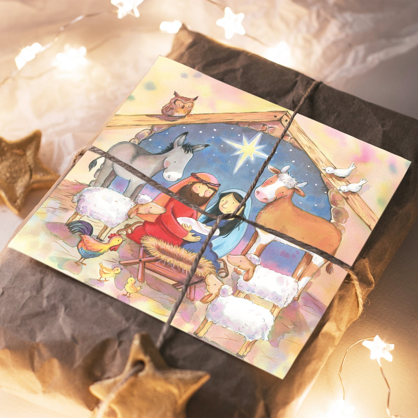 Compassion Christmas Card: In the Stable (pack of 10) - The Christian Gift Company