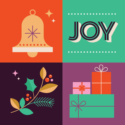 Compassion Christmas Mini Card: Joy Icons (pack of 10)