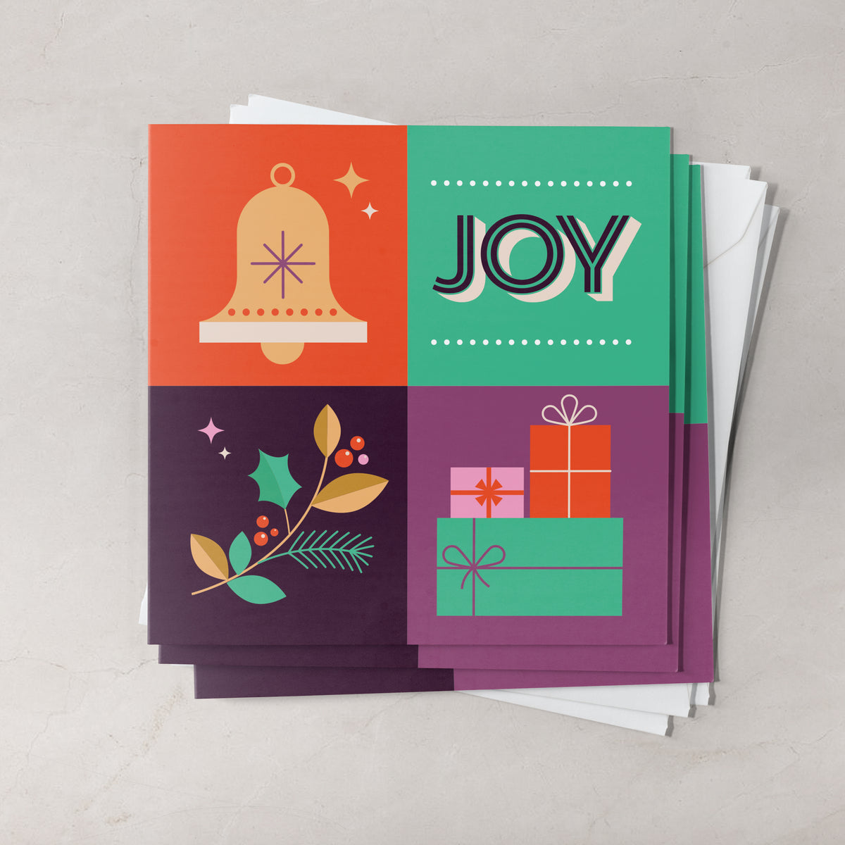 Compassion Christmas Mini Card: Joy Icons (pack of 10)