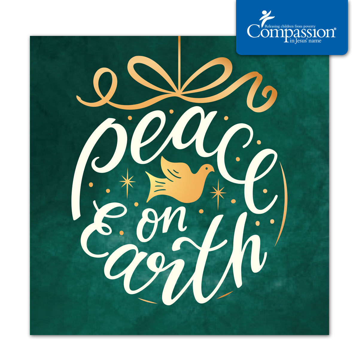 Compassion Christmas Mini Card: Peace Bauble (pack of 10)