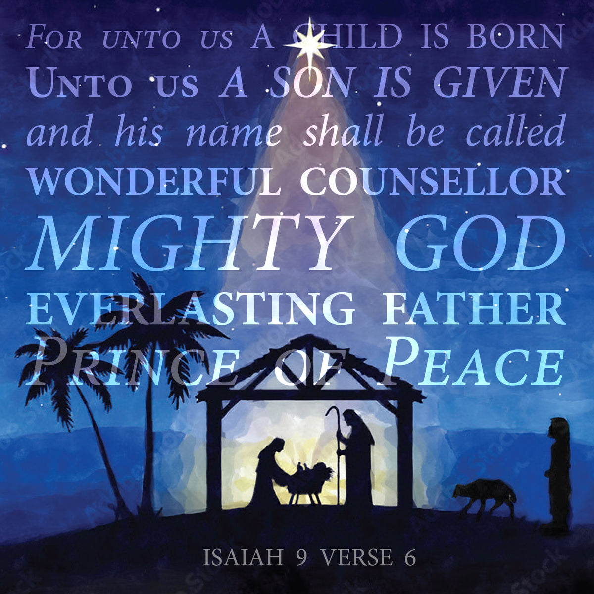 Compassion Christmas Mini Card: Isaiah 9:6 (pack of 10)