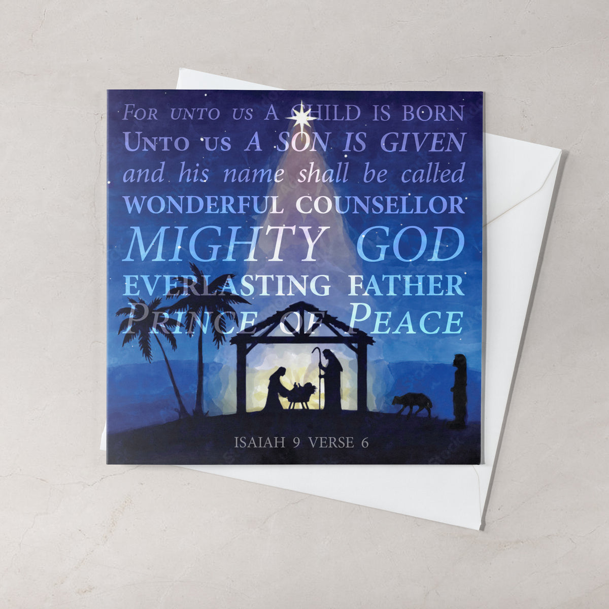 Compassion Christmas Mini Card: Isaiah 9:6 (pack of 10)