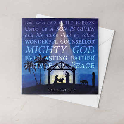 Compassion Christmas Mini Card: Isaiah 9:6 (pack of 10)
