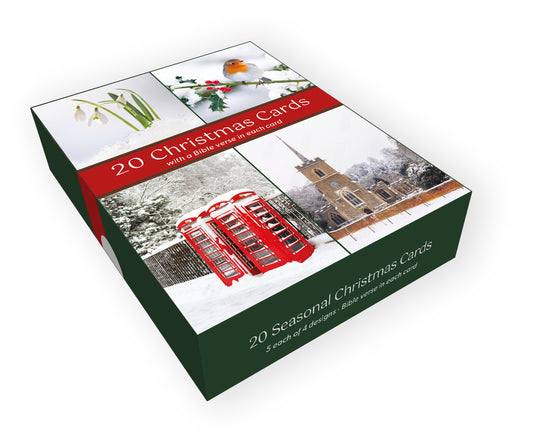 Photographic Christmas Card Boxed Assortment (20 cards) - The Christian Gift Company