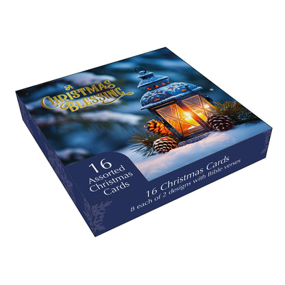 Christmas Card Box - Lanterns (16 cards)