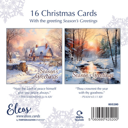 Christmas Card Box - Winter Scenes (16 cards)