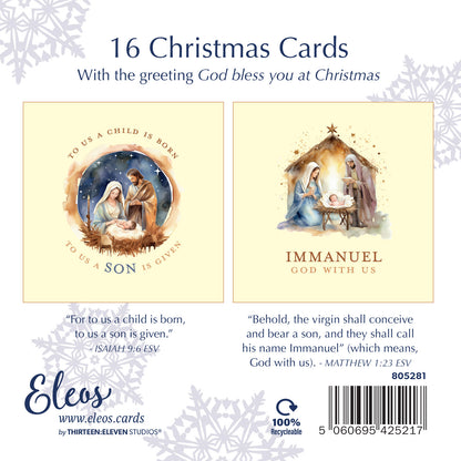 Christmas Card Box - Immanuel (16 cards)