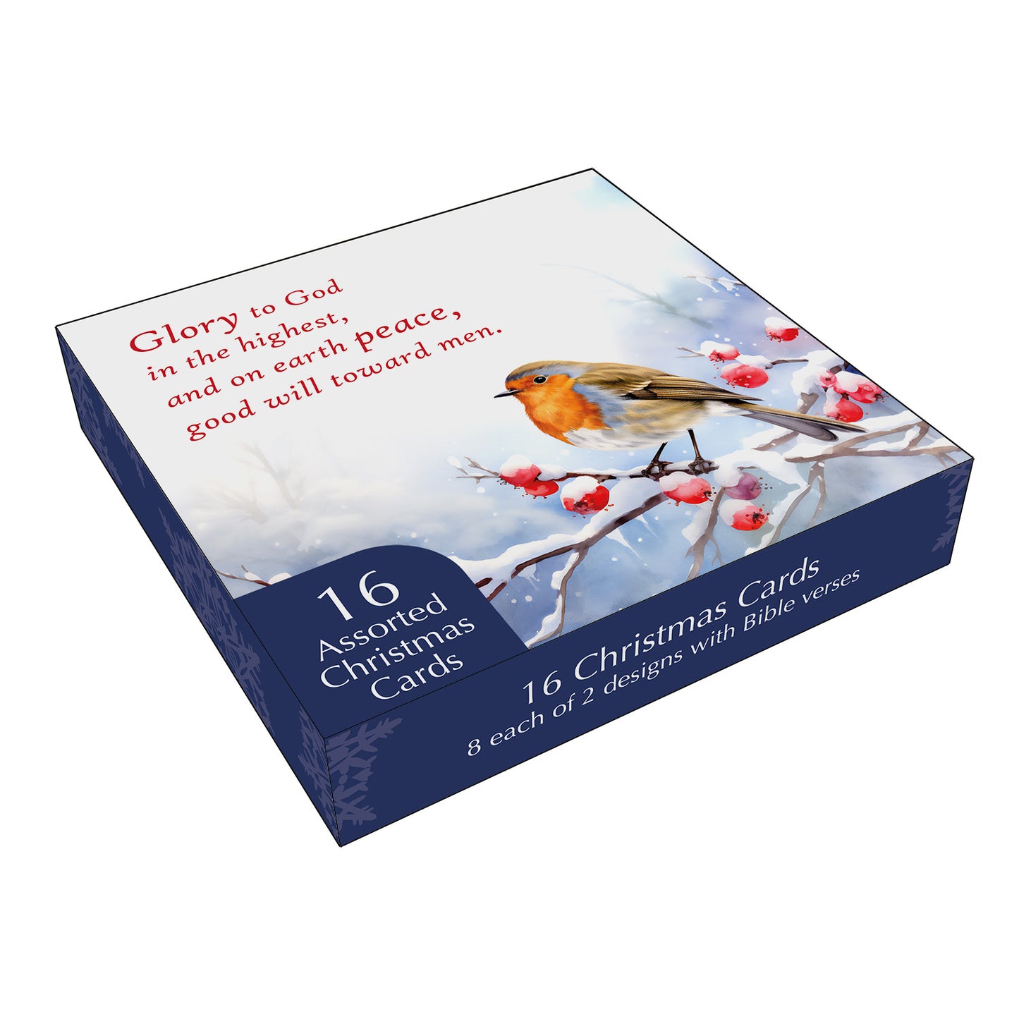 Christmas Card Box - Winter Birds (16 cards)