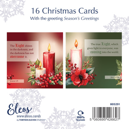 Christmas Card Box - Christmas Candles (16 cards)