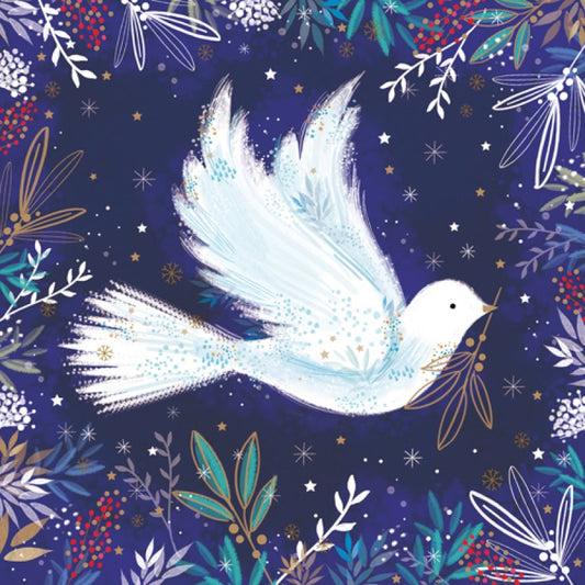 Marie Curie/BHF Christmas Card: Peace Dove (pack of 4) - The Christian Gift Company