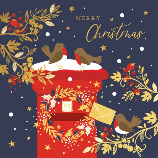 Charity Christmas Card: Christmas Postbox (pack of 4)