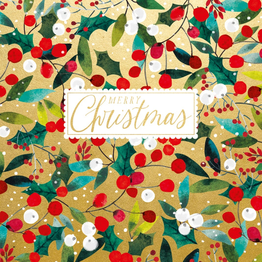 Charity Christmas Card: Christmas Foliage (pack of 4)