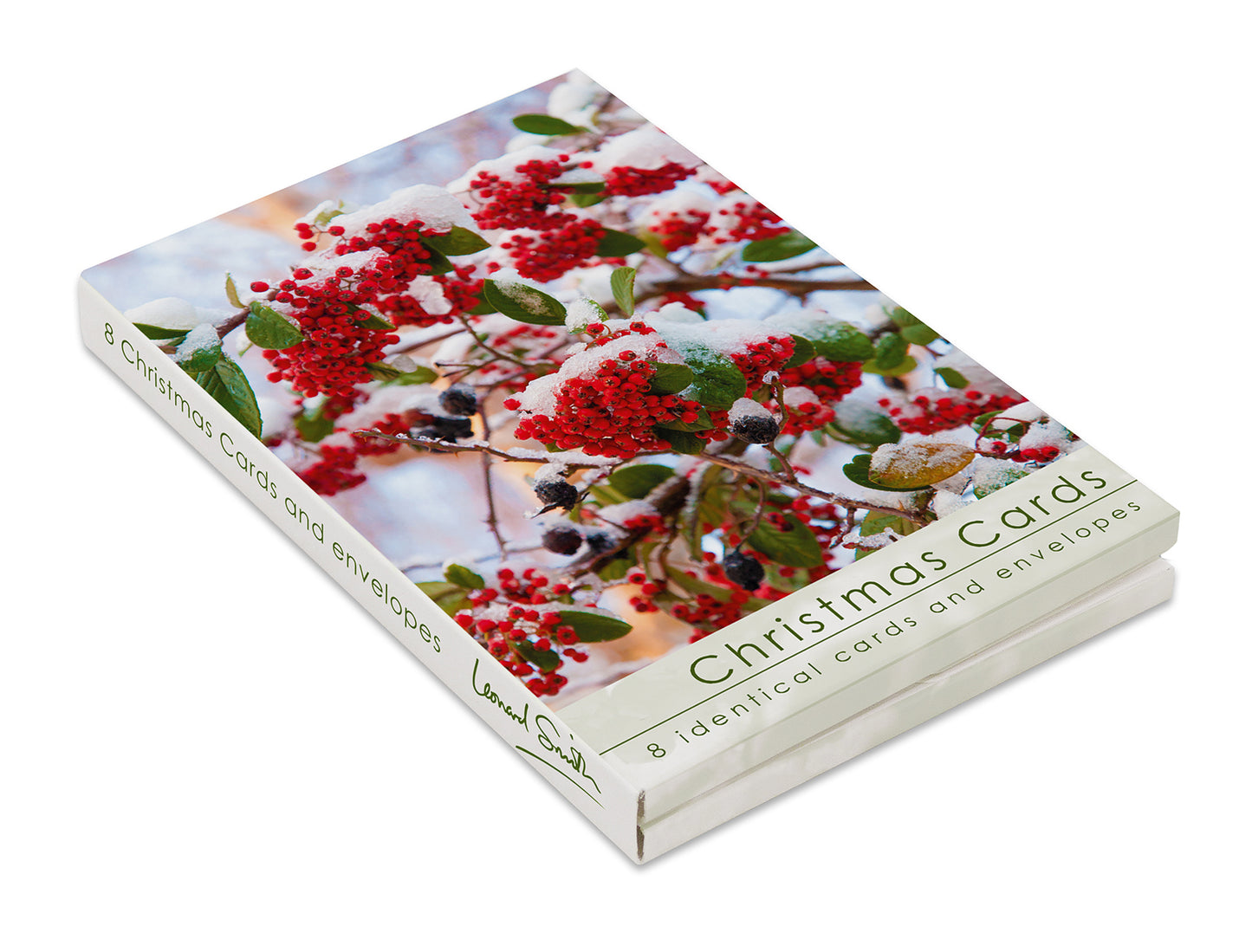 Christmas Card Wallet - Berries (8 cards) - The Christian Gift Company