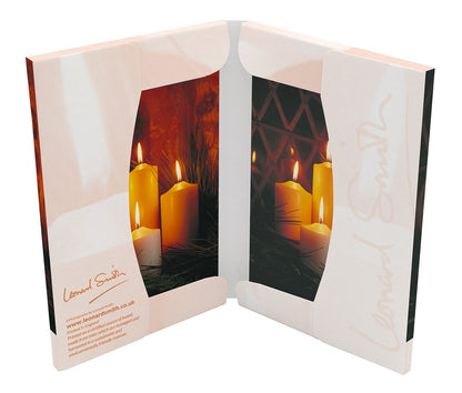 Christmas Card Wallet - Candles (8 cards) - The Christian Gift Company