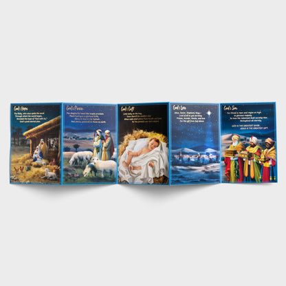 Special Edition 5-panel Christmas Cards - Christmas Story (18 cards) - The Christian Gift Company