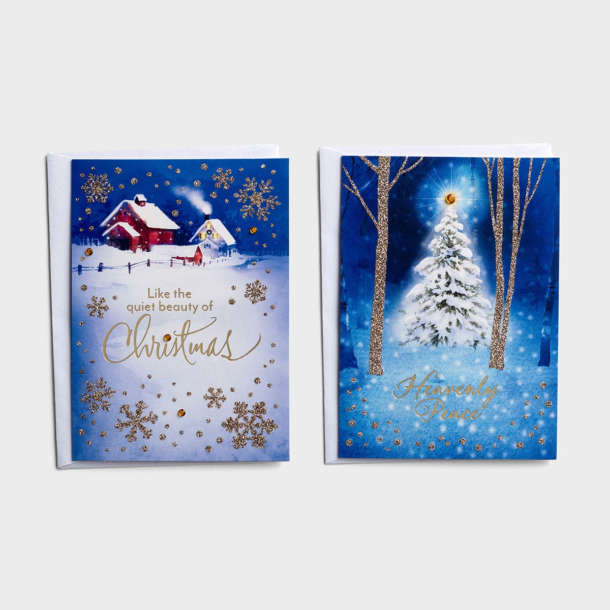 Christmas Card Dual Pack - Snowy Scenes (24 cards) - The Christian Gift Company