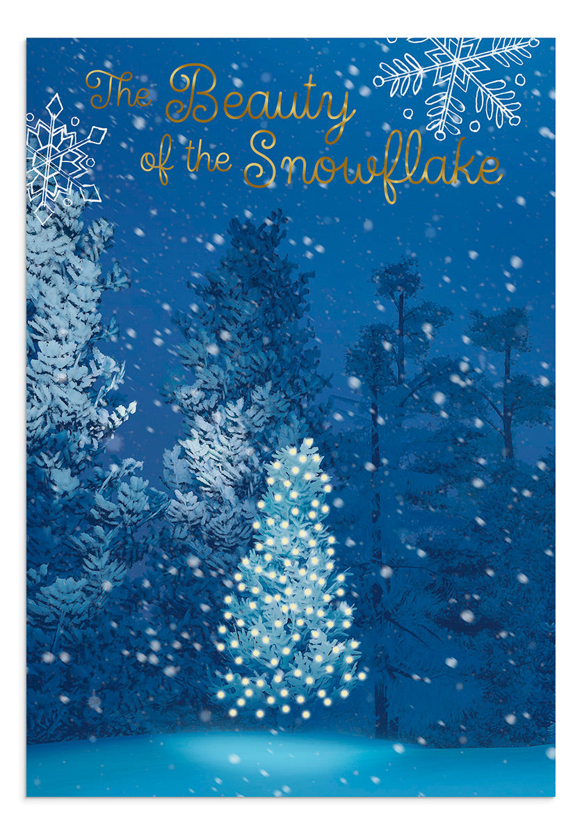 Special Edition 5-panel Christmas Cards - Snowflake (18 cards) - The Christian Gift Company