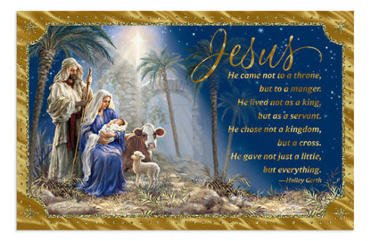 Premium Christmas Card Box - Jesus/He came not to a throne (18 cards) - The Christian Gift Company