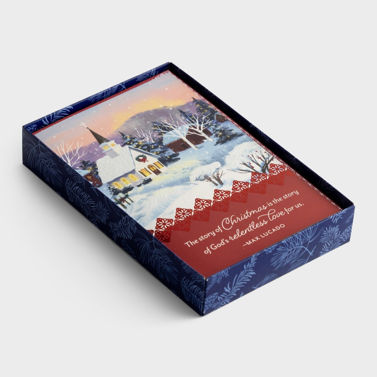 Premium Christmas Card Box - Christmas Village (18 cards) - The Christian Gift Company