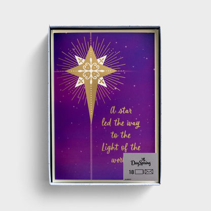 Select Christmas Cards - Light Of The World (18 cards) - The Christian Gift Company