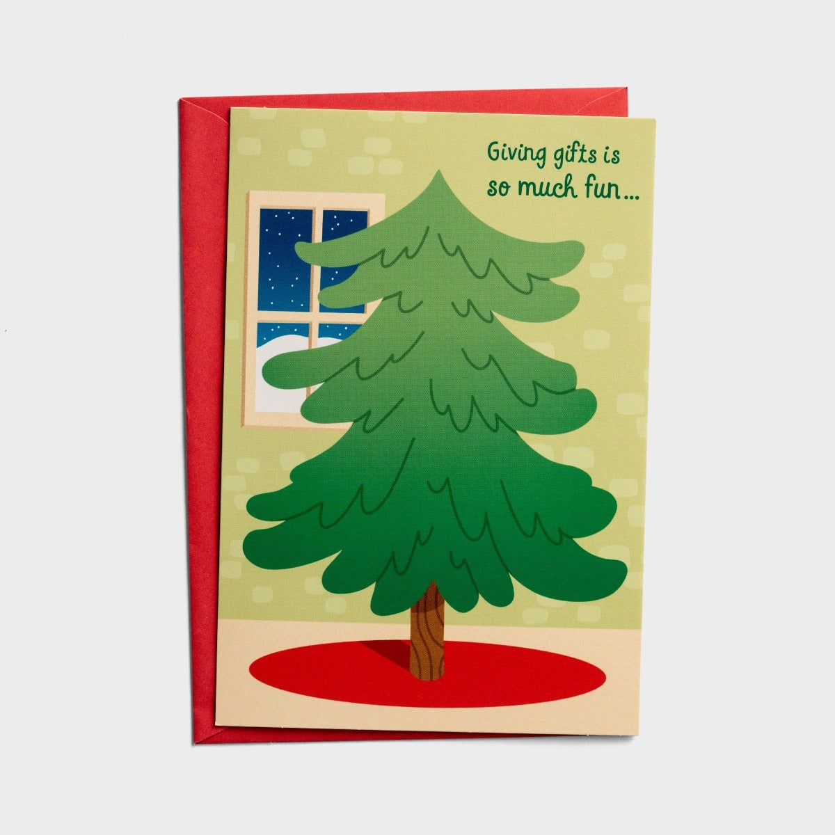 Christmas Tree Sticker Card Box (8 cards) - The Christian Gift Company