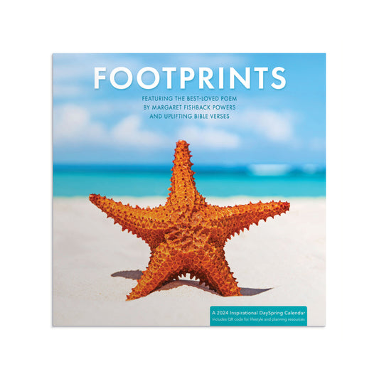 Footprints Beach Landscapes 2024 Wall Calendar - The Christian Gift Company